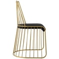 thumbnail image 3 of Modway Rivulet Gold Stainless Steel Performance Velvet Dining Chair in Gold Black, 3 of 6