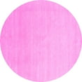 thumbnail image 1 of Ahgly Company Indoor Round Solid Pink Modern Area Rugs, 6' Round, 1 of 4