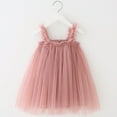 thumbnail image 2 of Girls Dresses Summer Princess Clothes Strap Tulle Solid Dress Flowy Beach Dress,Size 12 Months-18 Months, 2 of 4