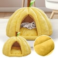 thumbnail image 2 of Cozy Pumpkin Cat Cave Bed with Removable Cushion - Warm Enclosed Indoor Cat House for Kittens and Small Dogs, Cute Seasonal Hideaway Sleep Tent Pet Bed, 2 of 6