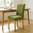 thumbnail image 5 of Stretch Velvet Dining Chair Cover | Modern Solid Color | Soft Polyester Blend | Removable & Washable, Fits 16.5-20.5" Backrest, 5 of 6