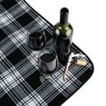 thumbnail image 3 of True Dine Waterproof Picnic Blanket, Outdoor Gifts, 4.5ft x 5ft Black Plaid, 3 of 4