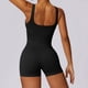 thumbnail image 5 of Mono de Yoga sin costuras para mujer, conjunto de Yoga acanalado, ropa de gimnasio, chándal de entrenamiento de realce, mono deportivo de baile, ropa deportiva, 5 of 5