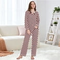 thumbnail image 6 of joogoo Pajamas Set for Women Red Black Christmas Stripes Long Sleeve Pjs Loungewear XL, 6 of 7