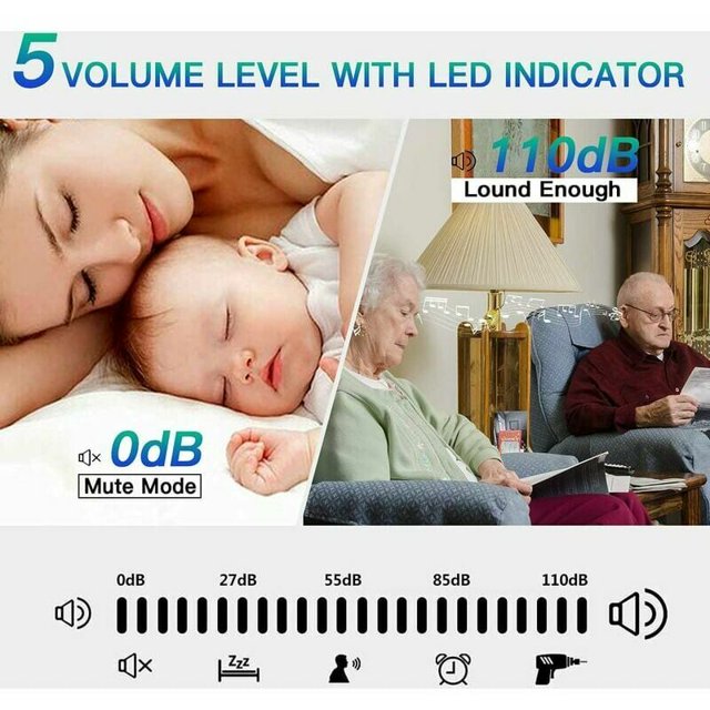 Timbres Inalámbricos, 55 Melodías Volumen de 5 Niveles y, Timbre Inalámbrico Impermeable IP55, Kit de Timbre con 300 Metros, Flash LED, 1 Receptor enchufable-Versailles-Negro