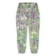 thumbnail image 3 of Mujeres Capri Pantalones Casual Suelto Largo Pantalones de Impresión con Corbata Elástica Cintura Y Bolsillos, 3 of 6