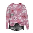 thumbnail image 2 of Blouse Ample à Manches Longues Imprimée à Col Rond pour Femmes, Blouses pour Femmes, 2 of 5