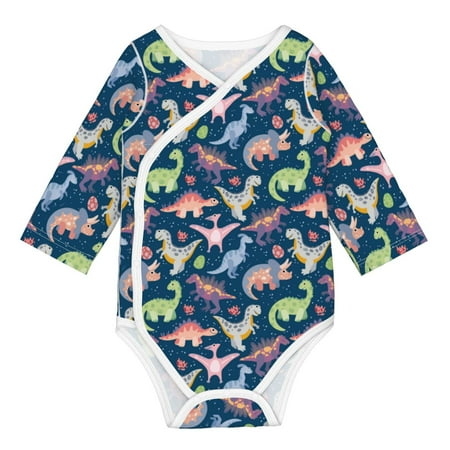 

Matuu Dinosaur for Baby Long-Sleeve Bodysuit Soft Cotton Comfortable and Breathable Perfect for Newborns and Infants