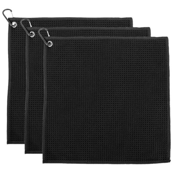 Toallas de microfibra de 3 piezas Golfs Ball Cleaner Outdoor Sports Golfs Toalla portátil Golfs Toalla de limpieza