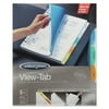 ACCO Wilson Jones View-Tab Polyethylene Square Transparent Divider Set with 5-Tab, 11 X 8-1/2 in, Multiple Color, Set of 5