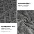 thumbnail image 3 of Sortora Gray Throw Blanket, Twin Size Plush Fluffy Couch Blanket, Soft Lightweight Cozy Bed Blankets for All Seasons - 280GSM Double-Sided 3D Knit, Machine Washable, 60"x80", 3 of 7