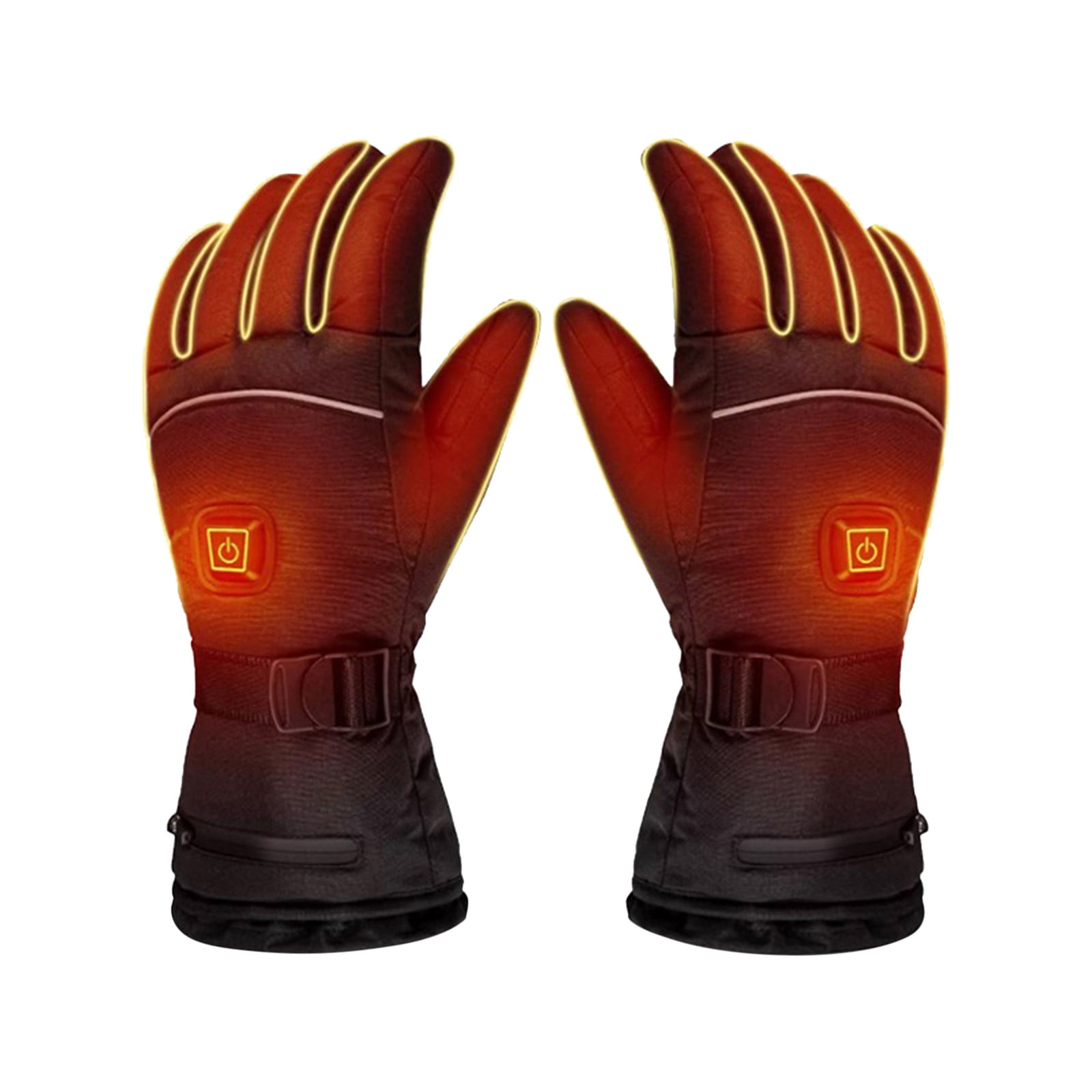 Dwaogom Heated Glove Liners for Men Women, Patchwork Rechargeable Five-finger Heating Gloves Sports Ski Riding Warm Gloves