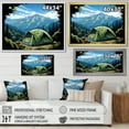 thumbnail image 4 of Designart "Forest Camping Retreat II" Landscapes Framed Wall Art - Country Green Camping Travel Hallway Framed Wall Art Decor, 4 of 6