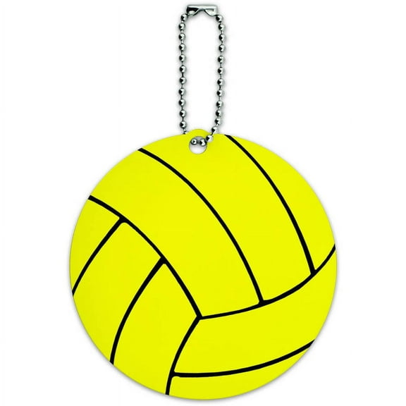 Water Polo Ball Round Luggage ID Tag Card for Suitcase or Carry-On