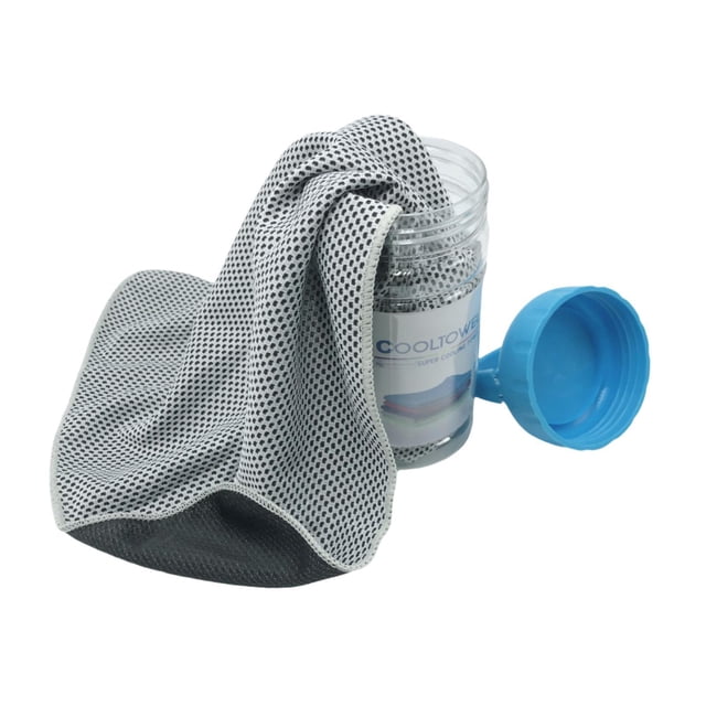 Toalla refrescante para el cuello y la cara, para hacer ejercicio, portátil, fácil de usar, reutilizable, suave y rápida Gris
