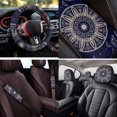thumbnail image 4 of Uorisanigo Mandala Floral Auto Seat Cover Sets 14 Pcs with Comfortable Decorative Cars Headrest Cover Steering Wheel Cover Armrest Cover Car and Auto Seat Belt Cover Keychain Fit Car,Suv, 4 of 6