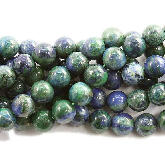10mm Azurite Round Beads Genuine Gemstone Natural Jewelry Making