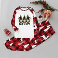thumbnail image 2 of Penkiiy Christmas Pajamas for Family Matching Pjs Set, Red Plaid Reindeer Holiday Xmas Pajamas for Women Men Kids Red 4-5 Years, 2 of 5