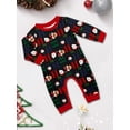 thumbnail image 4 of Pijamas familiares a juego de Navidad 2025, pijamas de dibujos animados de Papá Noel, conjunto de ropa para adultos y niños, mono de bebé + ropa para perros, 4 of 5