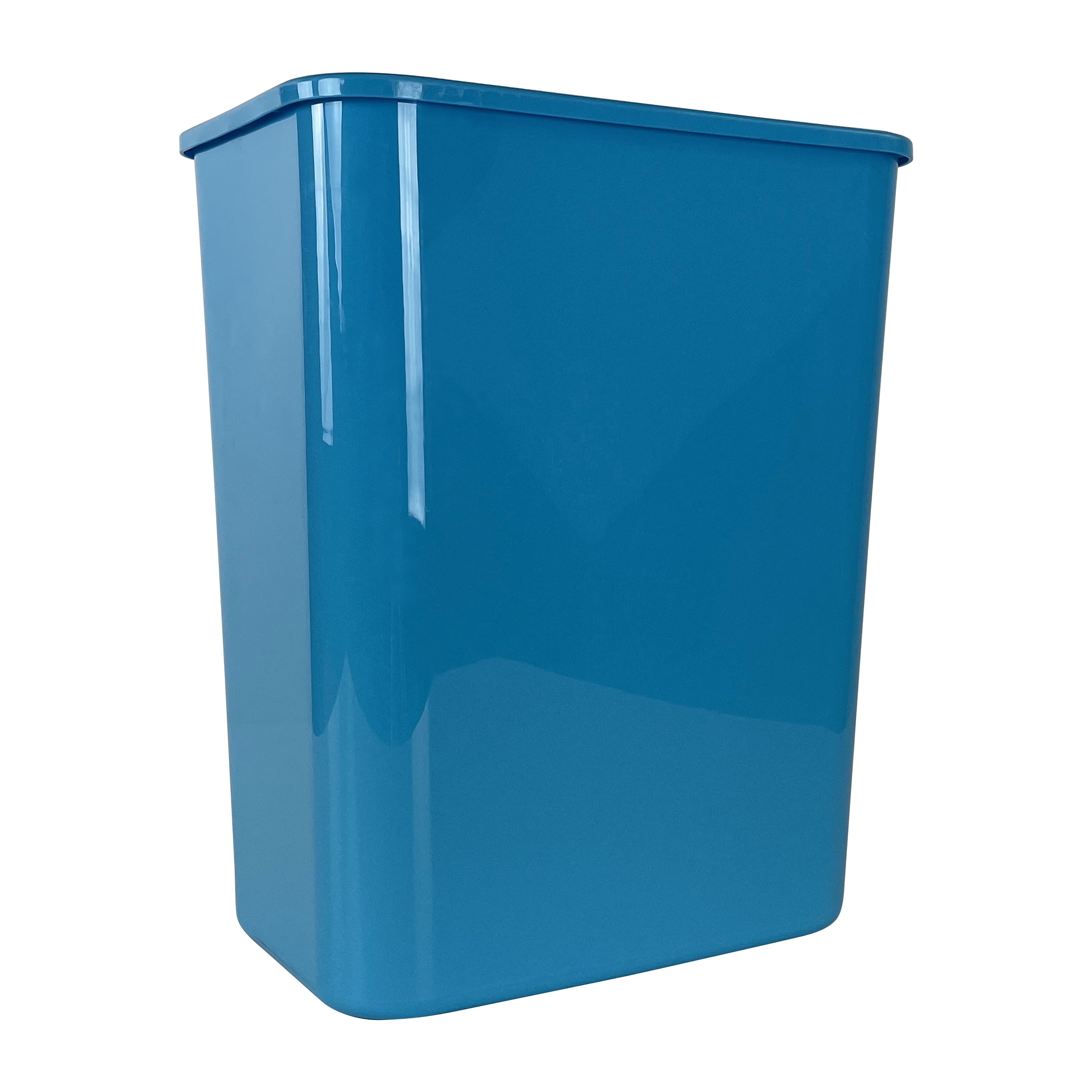 Eco Tech 5.5 gal Plastic Open Top Kitchen Trash Can, 6 Pack, Teal