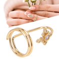 thumbnail image 4 of Nail Cover Tip Rings, Perfect Gift Fashionable Safe Healthy Finger Tip Ring  For Parties Weddings Golden, 4 of 8