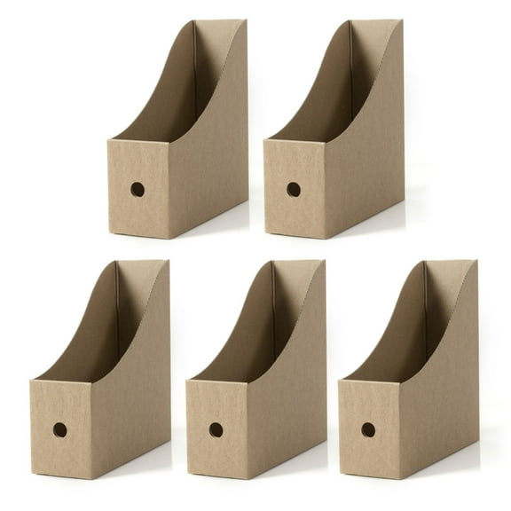 Yokua Magazine File Holder, Cardboard Magazines Storage Box Kraft Paper File Folder