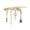 Gold, variant on Stylish Metal Brooch Pin Nails Tool And Tassels Detail For Denims Jackets Unisex Fashion Jewelry Accessory