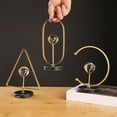 thumbnail image 3 of Tabletop Decoration Iron Geometric Frame Faux Crystal Ball Modern Desktop Ornament For Study Living Room Office, 3 of 21
