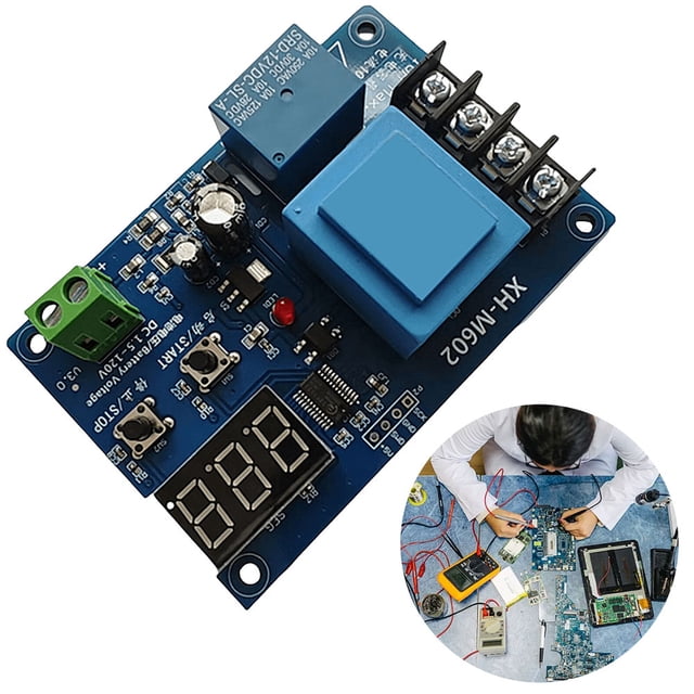 Módulo Control carga batería litio batería XH-M602 interruptor Control parada apagado y sobrecarga batería
