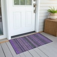 thumbnail image 6 of Addison Rugs Chantille Indoor/Outdoor Transitional Stripes Purple Washable Rectangle Rug, 1'8" x 2'6", 6 of 6