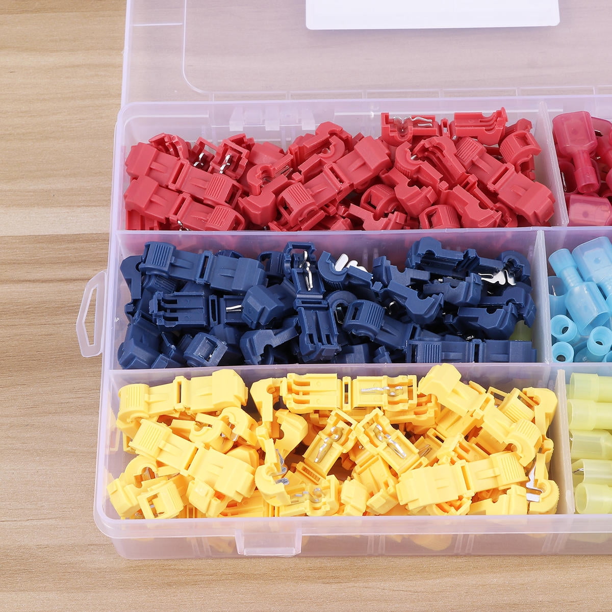 OUNONA 720 pcs T Shape Copper Insulation Terminals Heat Shrink Wire Crimp Connector Cold Pressed Insulated Cord Wire End Terminals