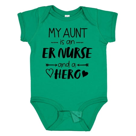 

Inktastic My Aunt is an ER Nurse and a Hero Gift Baby Boy or Baby Girl Bodysuit