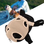 Pet Chest Backpack, Nylon Elastic Opening Pet Carrier Backpack Lightweight Breathable  For Hiking For Travel For Bike For Motorcycle Red,Black,Beige