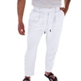 thumbnail image 3 of Zszcpp Linen Pants Men Long Trendy Thin Pure Color Overalls Pocket Sport Ankle Length Trousers Casual Trouser, 3 of 9