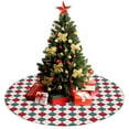 thumbnail image 3 of 48 Inch Christmas Tree Skirt – Velvet Plush Tree Mat, Soft Thickened Polyester with Red Ties, Single-Sided Printing, Available in 30in/36in/48in, Perfect for Holiday Xmas Tree Decoration, 3 of 7