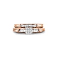 thumbnail image 2 of FB Jewels 10kt Rose Gold Womens Round Diamond Bridal Wedding Engagement Ring Band Set 1/5 Cttw, 2 of 4