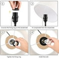 thumbnail image 2 of Black Modern Nightstand Lamps with Metal Base and Fabric Shade, Small, 2 of 7