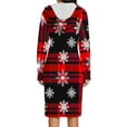 thumbnail image 4 of TIMIFIS Robe Chandail à Capuche pour Femme, Imprimé de Noël, Ample, Manches Longues, Haut Chandail à Capuche, Robe à Capuche avec Poches, 4 of 6