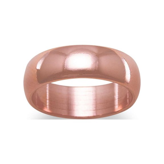 Solid Copper Band Ring 6mm Sizes 6-12 Made in the USA