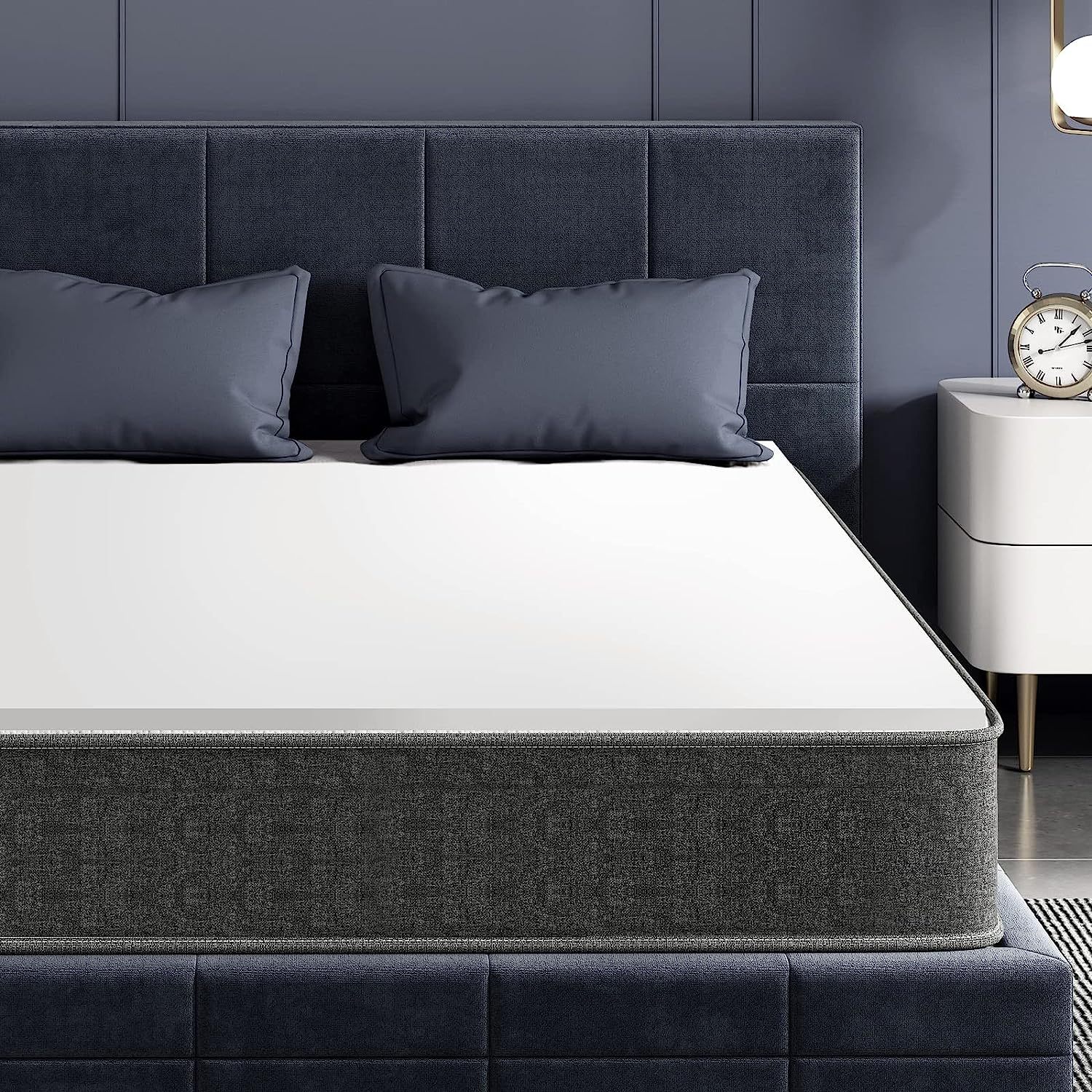 WBTAYB White 45D Memory Sponge Memory Foam Mattress Pad Bed Topper