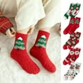 thumbnail image 2 of PEIBang Christmas Holiday Socks,Warm Cozy Fuzzy Socks,Christmas Home Socks Winter Slipper Sock for Men and Women, 2 of 6
