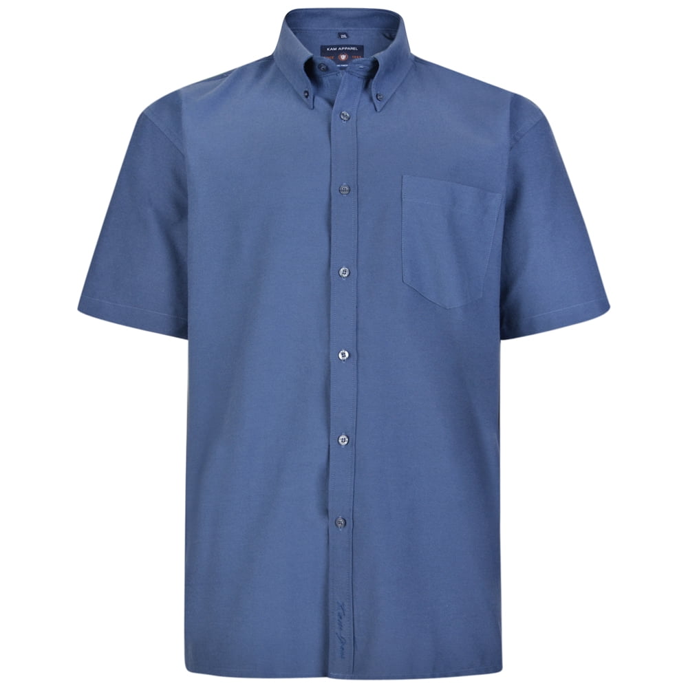 Kam Jeanswear Mens Short Sleeve Oxford Shirt - Walmart.com
