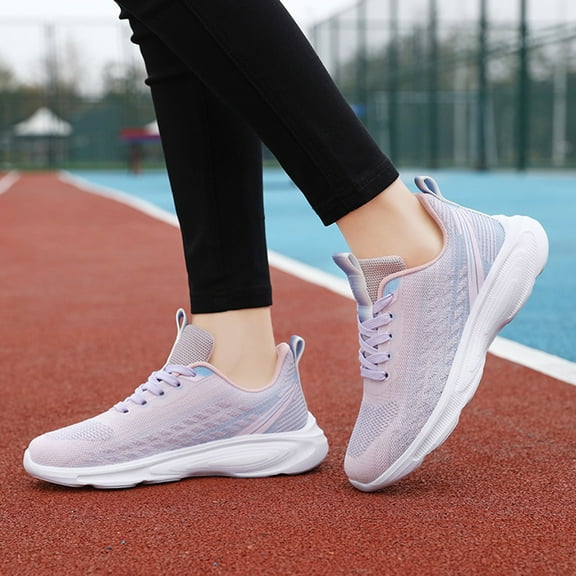 Comfortable Shoes For Women Platform Clearance Lightweight Soft Sneakers Casual Supportive Neutral Running Shoes Size 7 Pink