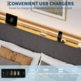 thumbnail image 4 of Takywep Grey Queen Bed Frames, Upholstered Platform, RGB Headboard, Storage, Charging Ports, Sturdy Metal, No Box Spring, Hassle-Free Setup, 4 of 7