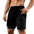 thumbnail image 2 of RFQWOVSR Mens Shorts 2 In 1 Running Athletic Shorts Loose Fit 5 Inch Breathable Outdoor Casual Summer Shorts M, 2 of 5