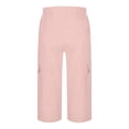 thumbnail image 7 of Tdoqot Womens Capris with Pockets- Elastic Waist Stretch Baggy Casual Summer Cargo Pants Pink Size XL, 7 of 7