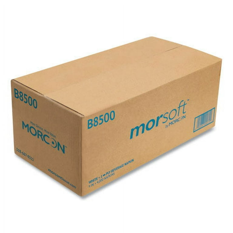 Morsoft Beverage Napkins, 9 x 9/4, White, 500/Pack, 8 Packs/Carton Morsoft Beverage Napkins, 9 x 9/4, White, 500/Pack, 8 Packs/Carton