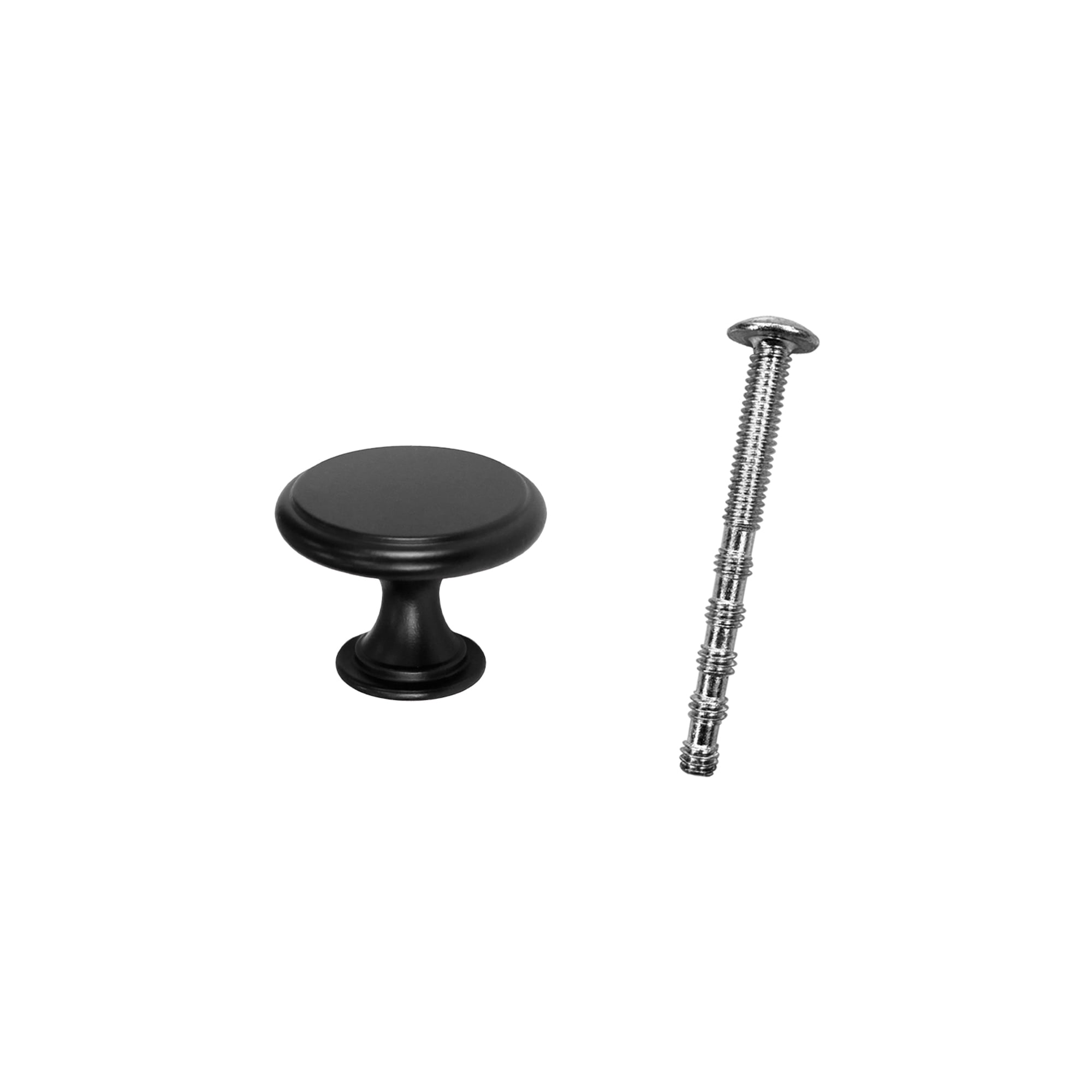 Lumi Home Furnishings Cabinet Knob Classic Matte Black 8-Pack