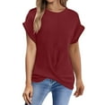 thumbnail image 1 of Liquidation! Uooqdmx Hauts Chauve-Souris pour Femmes, Hauts d'Été pour Femmes, Hauts de Sortie pour Femmes, T-Shirts Basiques pour Femmes, T-Shirts Amples pour Femmes, Rouge m, 1 of 4