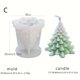 thumbnail image 3 of Molde de silicona para velas de árbol de Navidad con geometría 3D, molde de resina de pino para jabón, molde de yeso, kit para hacer chocolate de cedro, decoración navideña, regalo DIY, 3 of 5